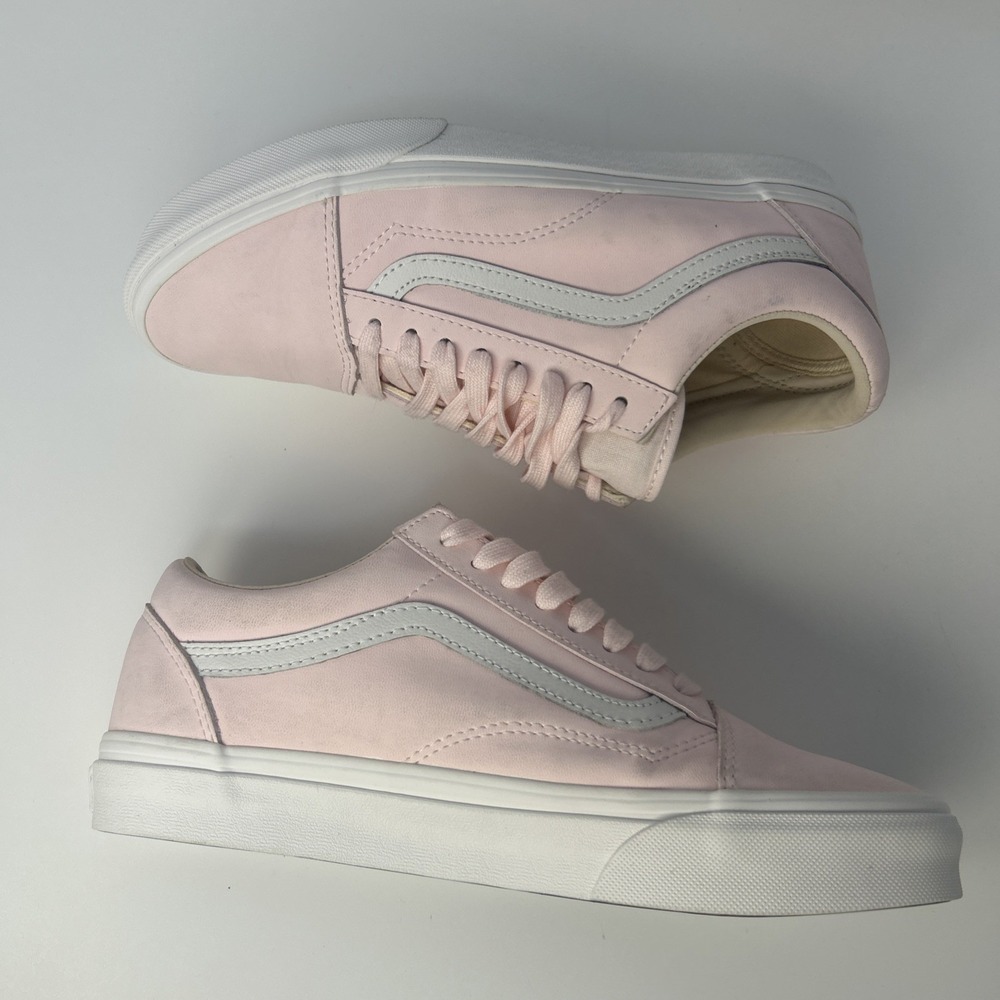 Vans Old Skool Vansbuck Heavenly Pink‎ Monochrome Sneakers - Women's Size 8.5 - Picture 7 of 9